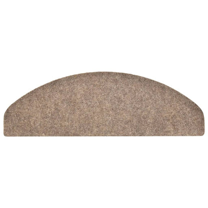 Berkfield Self-adhesive Stair Mats 5 pcs Cream 65x21x4 cm Needle Punch