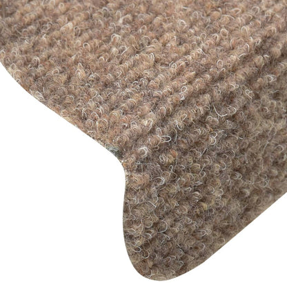 Berkfield Self-adhesive Stair Mats 5 pcs Cream 65x21x4 cm Needle Punch