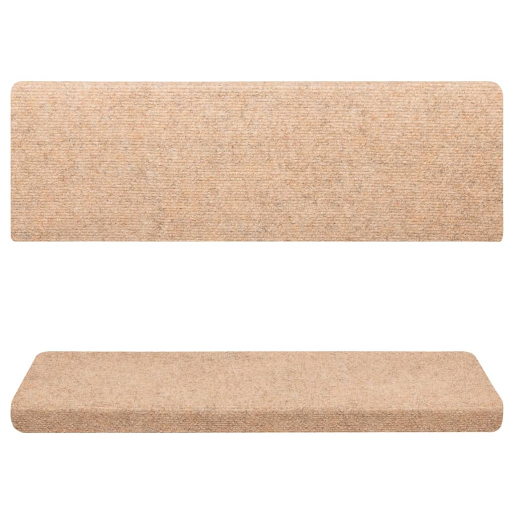 Berkfield Stair Mats 10 pcs Brown 65x21x4 cm Needle Punch