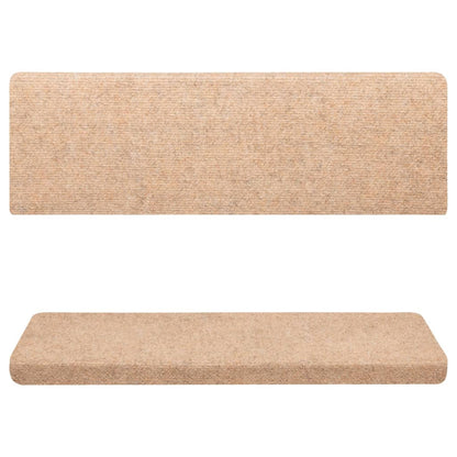 Berkfield Stair Mats 10 pcs Brown 65x21x4 cm Needle Punch