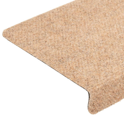 Berkfield Stair Mats 10 pcs Brown 65x21x4 cm Needle Punch