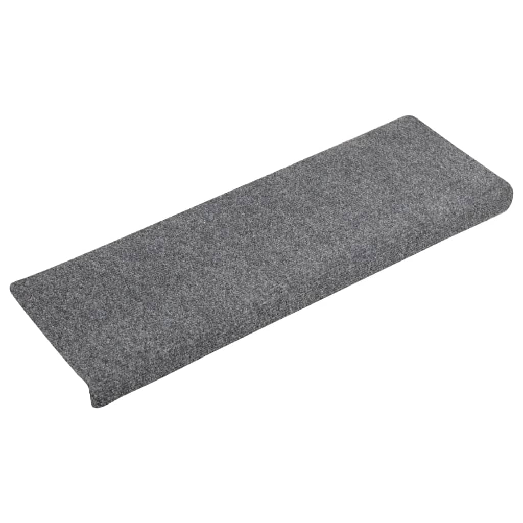 Berkfield Stair Mats 5 pcs Light Grey 65x21x4 cm Needle Punch
