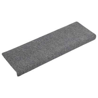 Berkfield Stair Mats 5 pcs Light Grey 65x21x4 cm Needle Punch