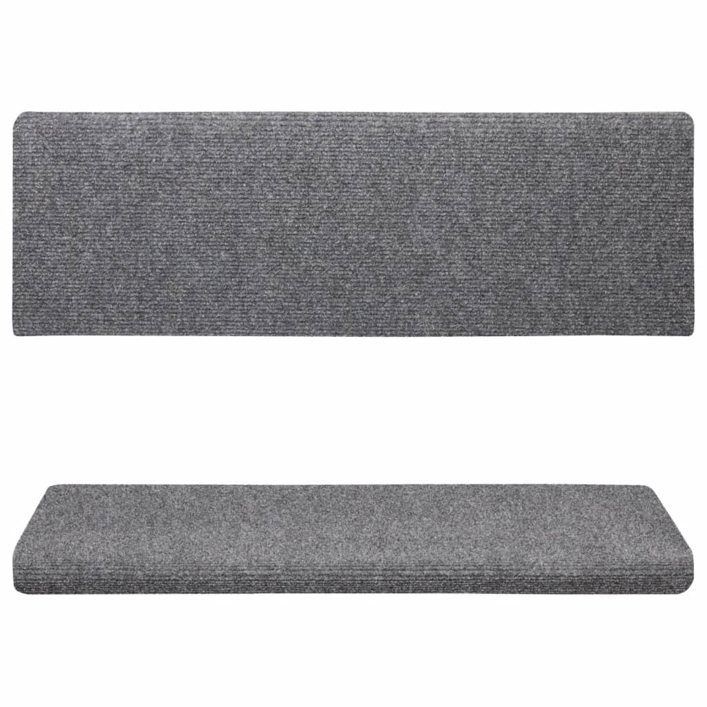 Berkfield Stair Mats 5 pcs Light Grey 65x21x4 cm Needle Punch
