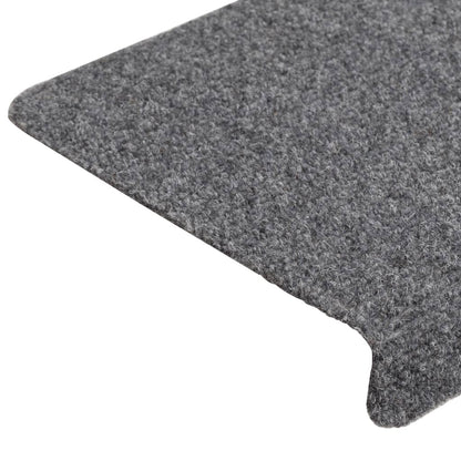 Berkfield Stair Mats 5 pcs Light Grey 65x21x4 cm Needle Punch