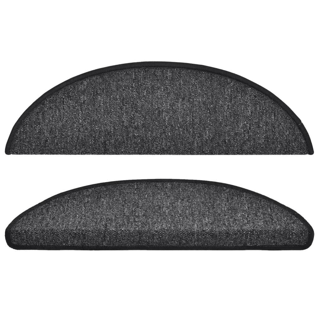 Berkfield Stair Mats 10 pcs 56x17x3 cm Anthracite