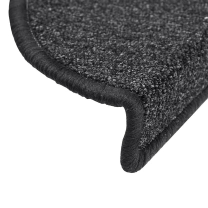 Berkfield Stair Mats 10 pcs 56x17x3 cm Anthracite