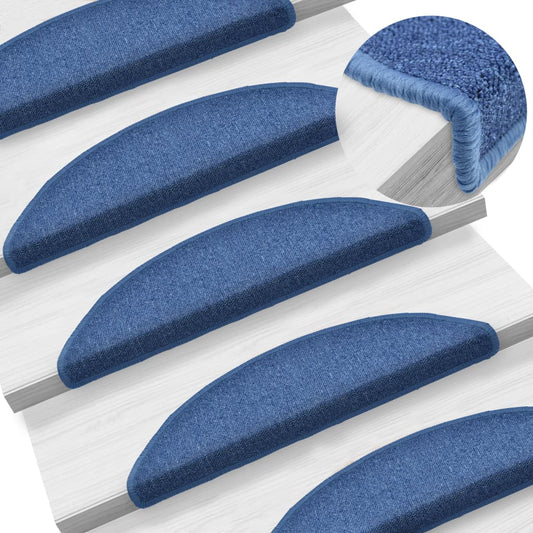 Berkfield Stair Mats 10 pcs 56x17x3 cm Blue