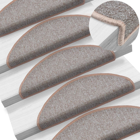Berkfield Stair Mats 5 pcs 65x24x4 cm Light Brown