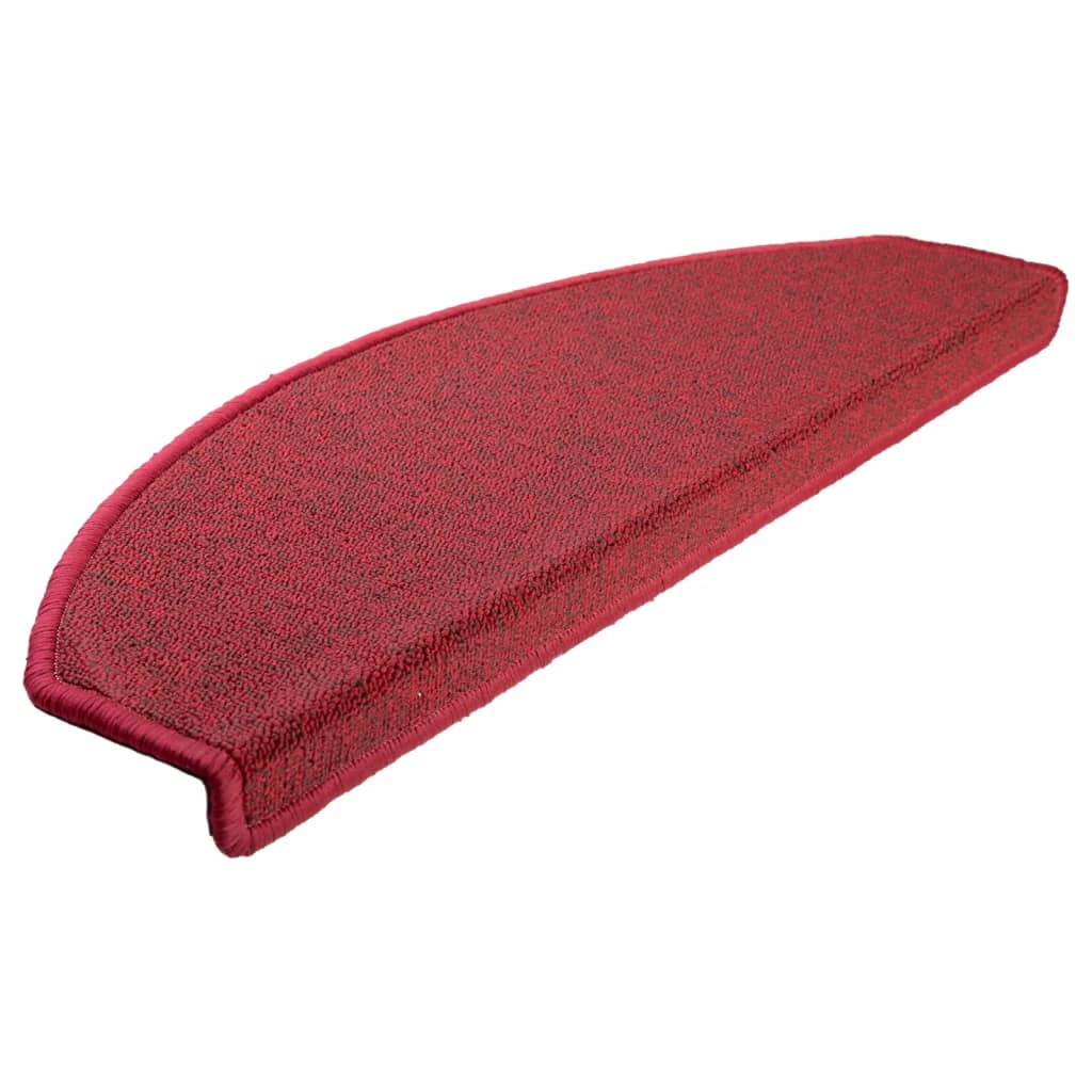 Berkfield Stair Mats 10 pcs 65x24x4 cm Bordeaux Red