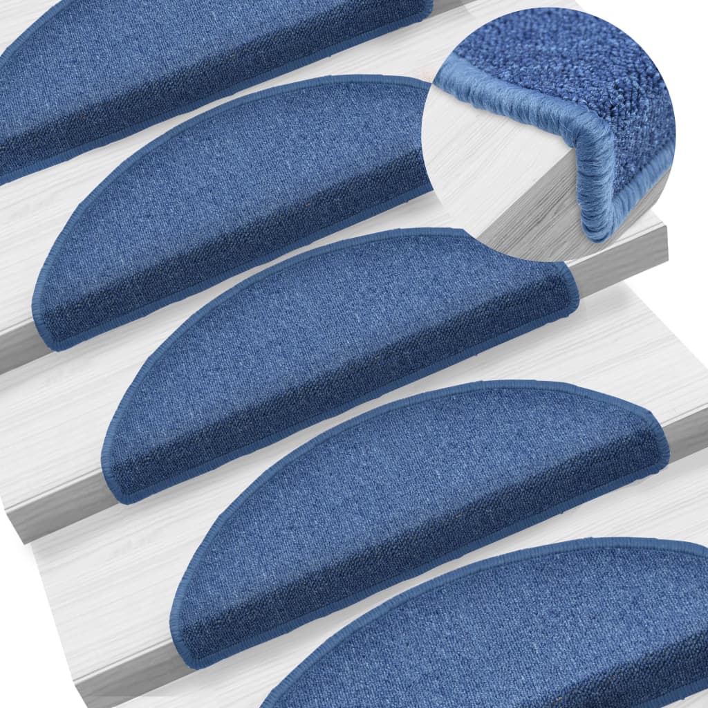Berkfield Stair Mats 10 pcs 65x24x4 cm Blue