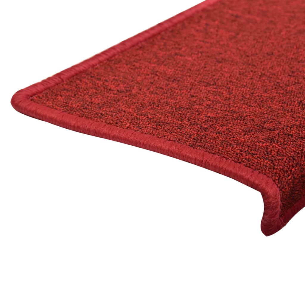 Berkfield Stair Mats 10 pcs 65x21x4 cm Red
