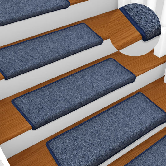 Berkfield Stair Mats 5 pcs 65x21x4 cm Blue