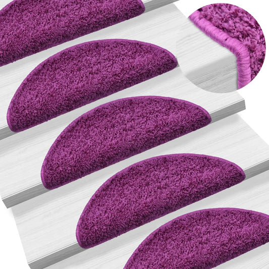 Berkfield Stair Mats 10 pcs 56x17x3 cm Violet