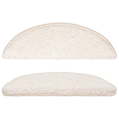 Berkfield Stair Mats 5 pcs 56x17x3 cm White