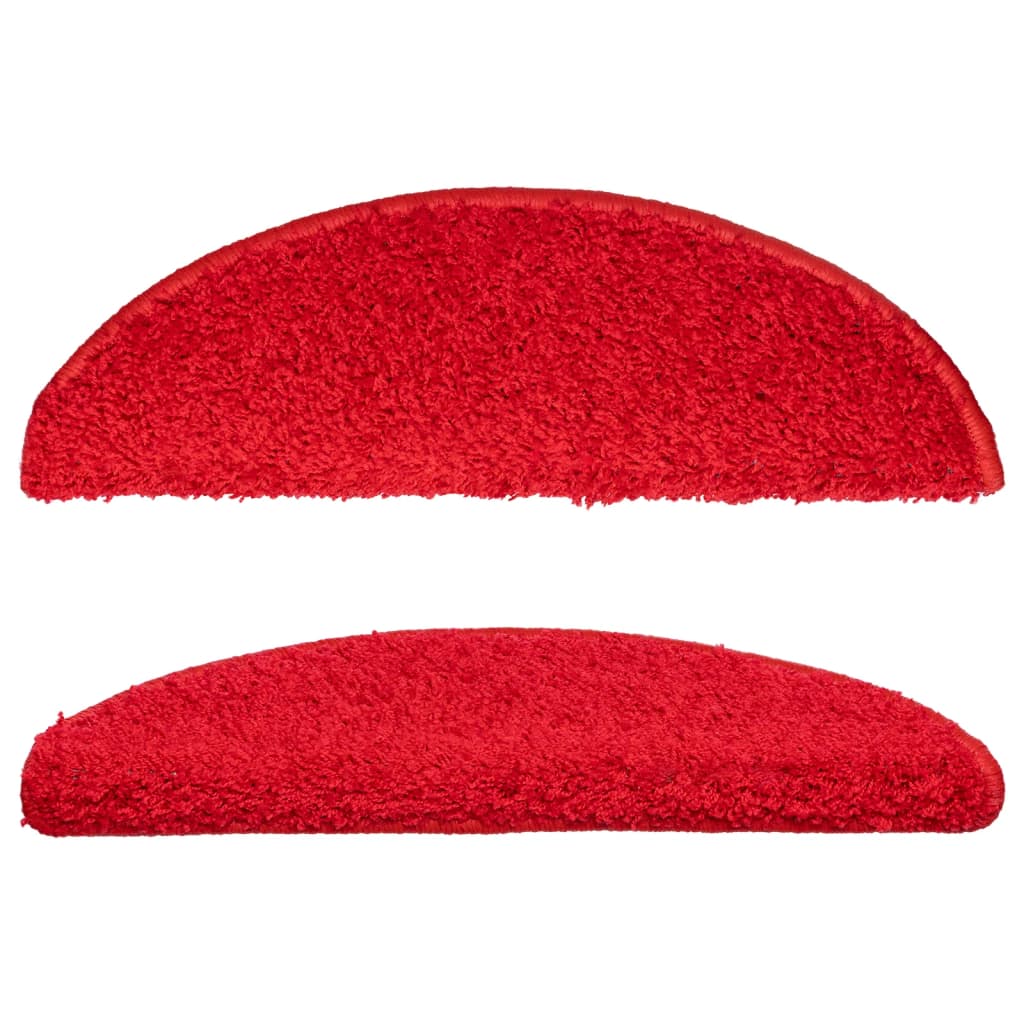 Berkfield Stair Mats 5 pcs 56x17x3 cm Red