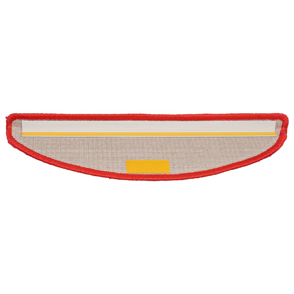 Berkfield Stair Mats 5 pcs 56x17x3 cm Red