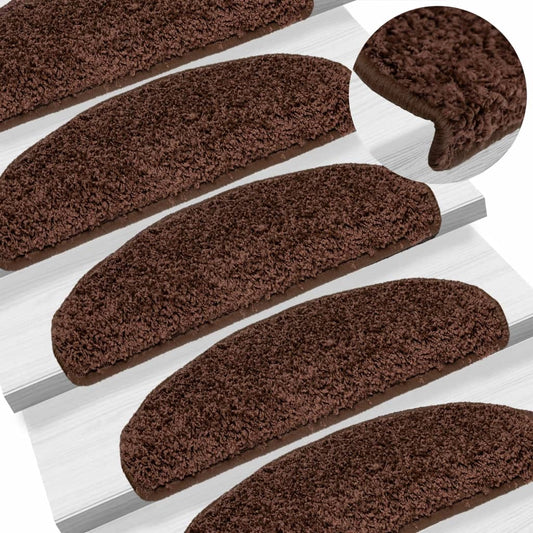 Berkfield Stair Mats 5 pcs 65x21x4 cm Brown
