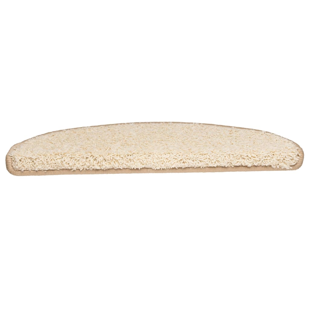 Berkfield Stair Mats 5 pcs 65x21x4 cm Cream