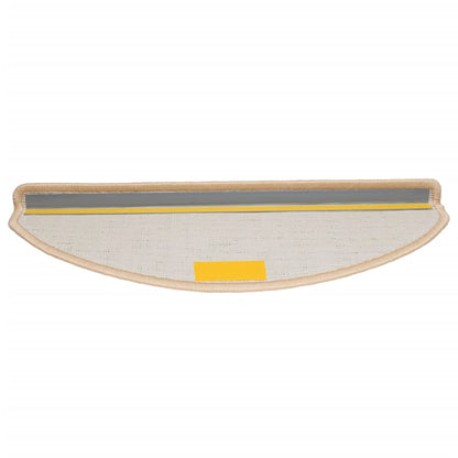 Berkfield Stair Mats 5 pcs 65x21x4 cm Cream