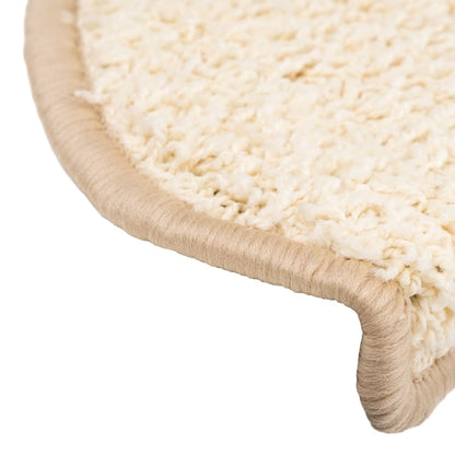 Berkfield Stair Mats 5 pcs 65x21x4 cm Cream