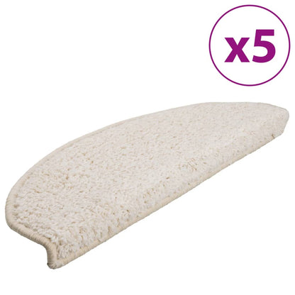 Berkfield Stair Mats 5 pcs 65x21x4 cm White