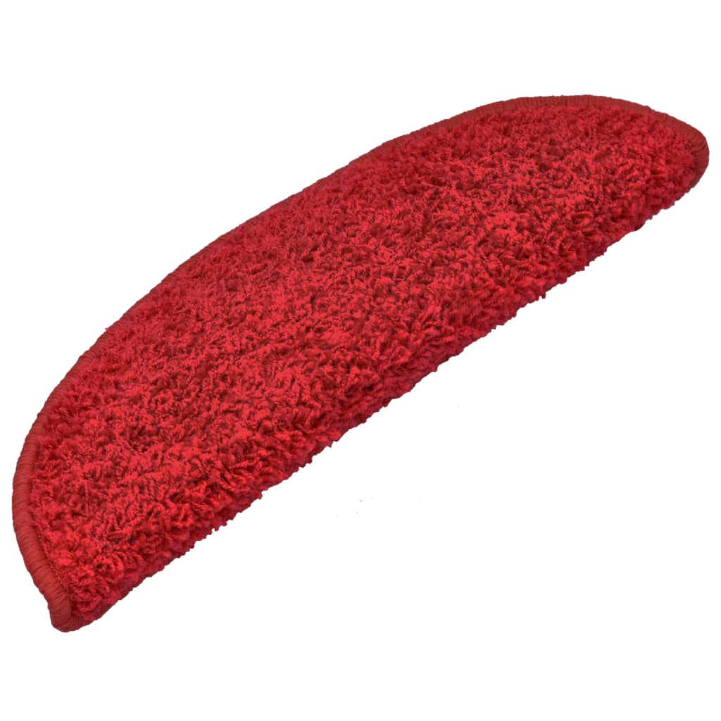 Berkfield Stair Mats 5 pcs 65x21x4 cm Red
