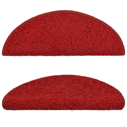 Berkfield Stair Mats 5 pcs 65x21x4 cm Red