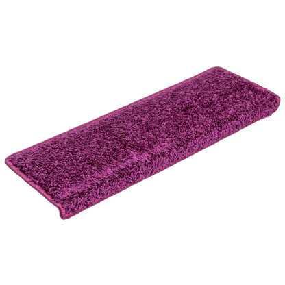Berkfield Stair Mats 10 pcs 65x21x4 cm Violet