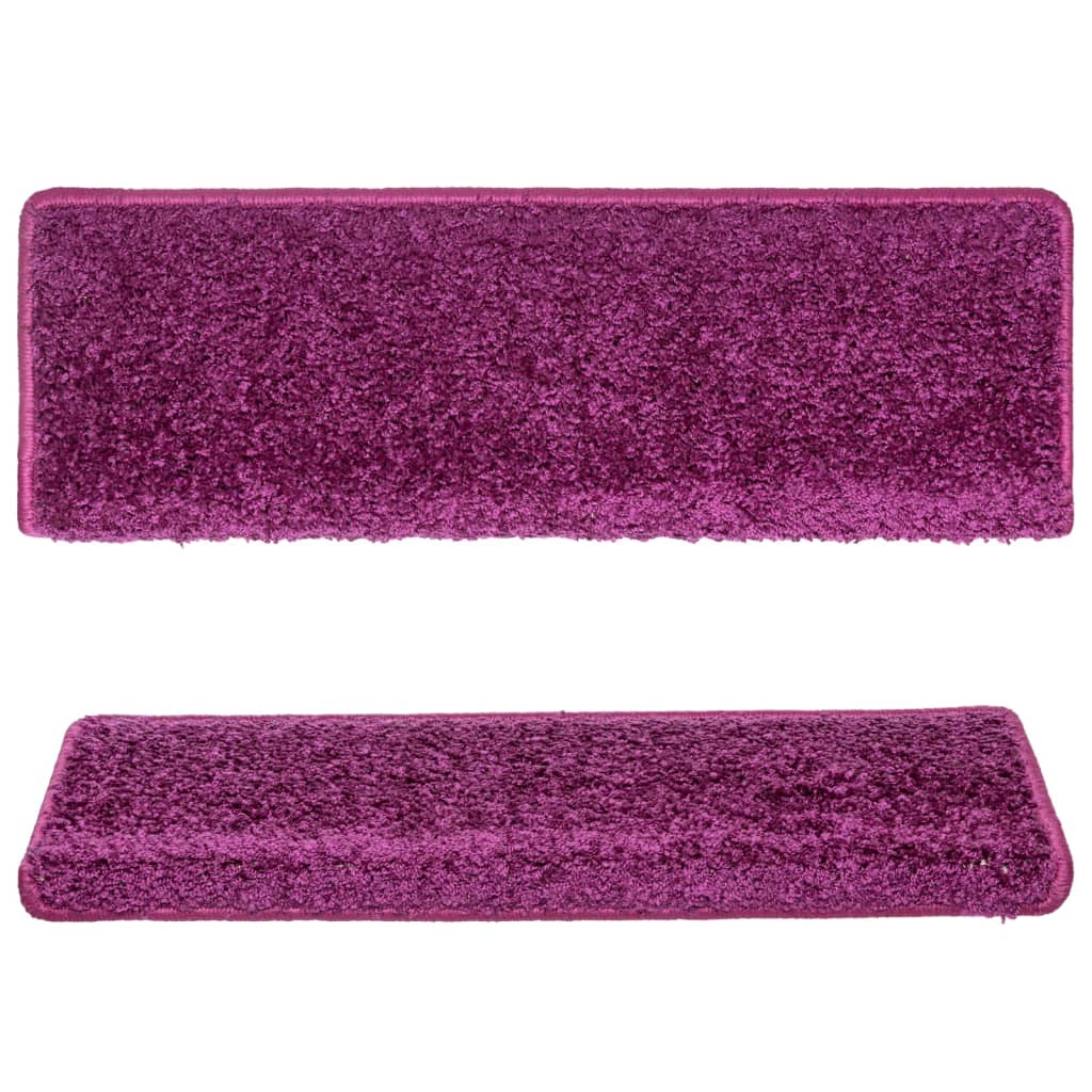 Berkfield Stair Mats 10 pcs 65x21x4 cm Violet