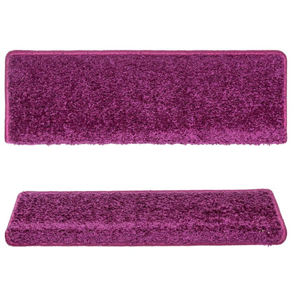 Berkfield Stair Mats 10 pcs 65x21x4 cm Violet