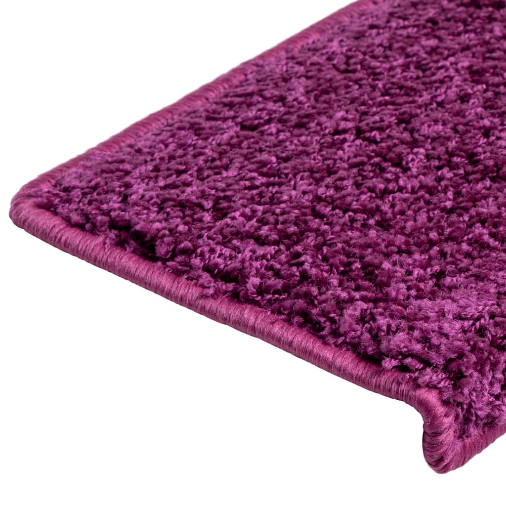 Berkfield Stair Mats 10 pcs 65x21x4 cm Violet