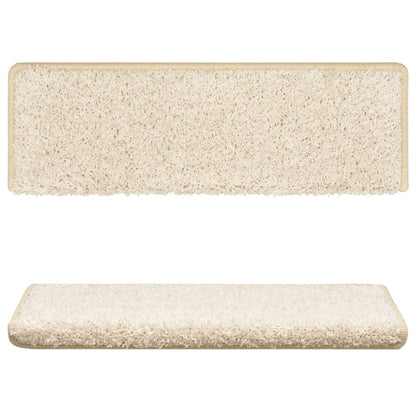 Berkfield Stair Mats 10 pcs 65x21x4 cm White