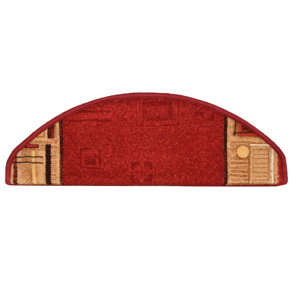 Berkfield Stair Mats Self-adhesive 10 pcs 65x21x4 cm Red