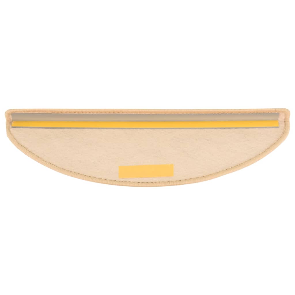 Berkfield Stair Mats Self-adhesive Sisal-Look 15 pcs 65x21x4 cm Light Beige