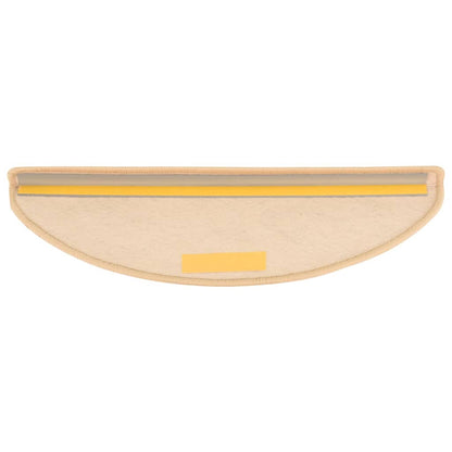 Berkfield Stair Mats Self-adhesive Sisal-Look 15 pcs 65x21x4 cm Light Beige