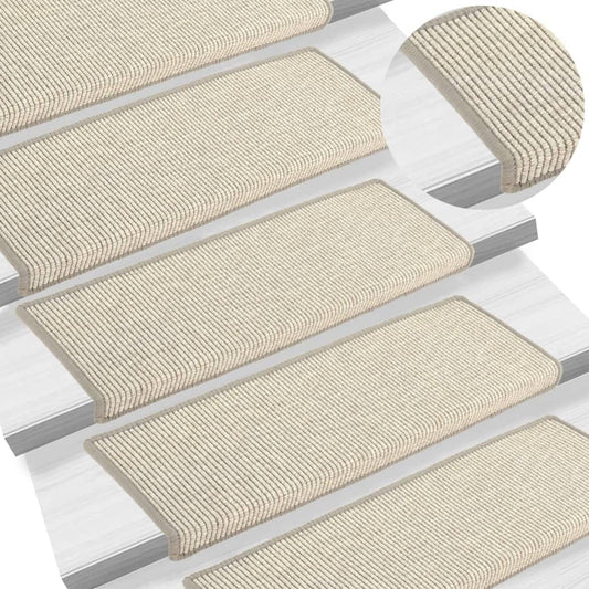 Berkfield Stair Mats Self-adhesive 15 pcs Silver 65x21x4 cm
