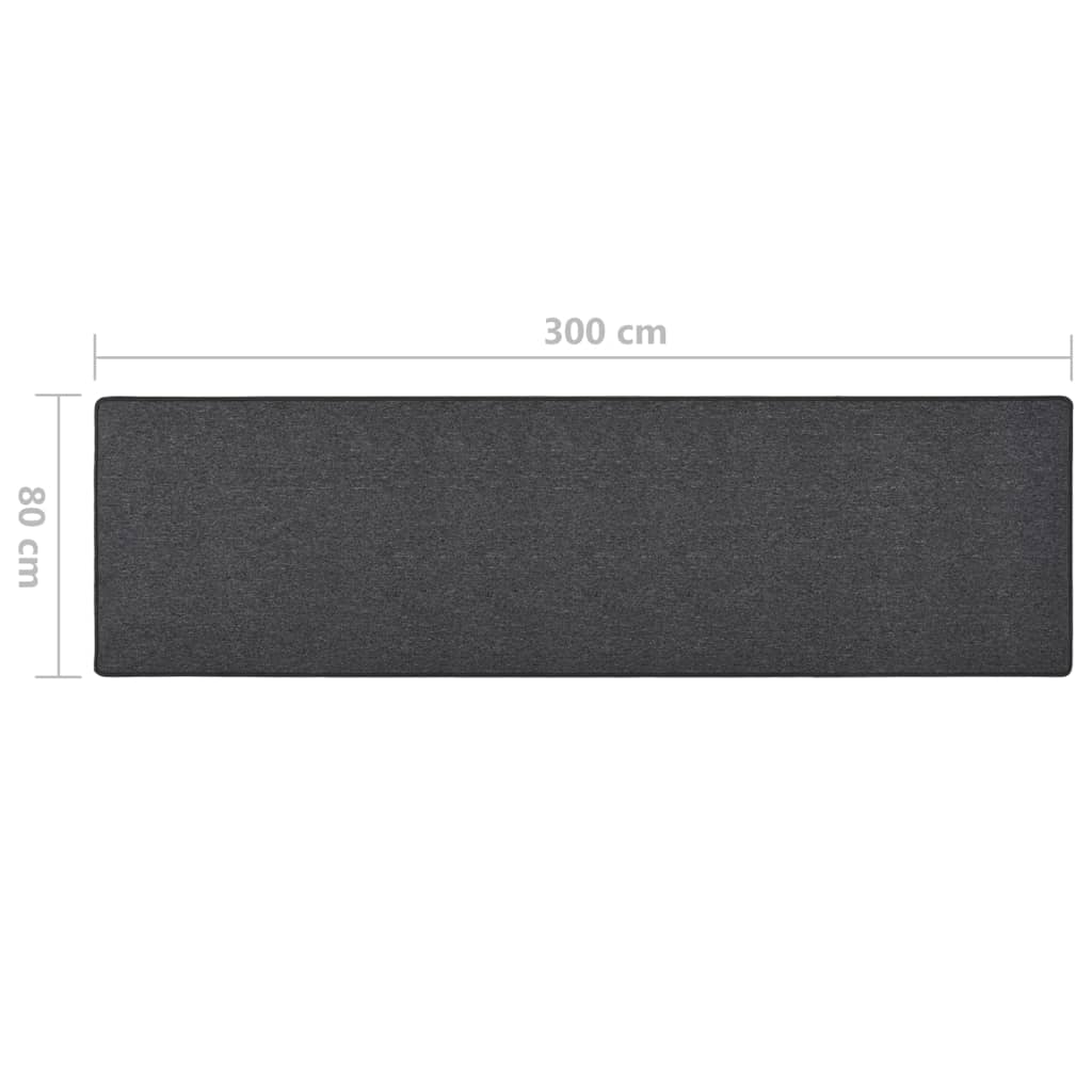 Berkfield Carpet Runner Anthracite 80x300 cm