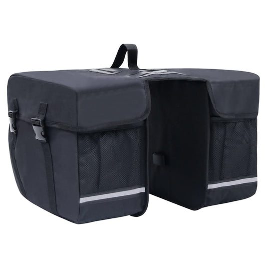 Berkfield Double Bicycle Bag for Pannier Rack Waterproof 35 L Black