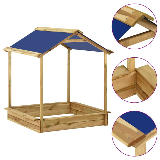 Berkfield Outdoor Playhouse with Sandpit 128x120x145 cm Pinewood