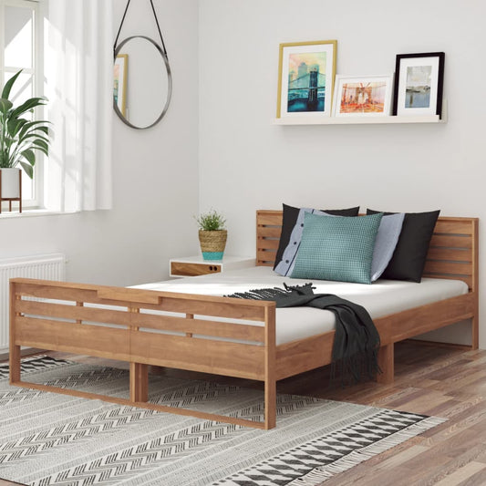 Berkfield Bed Frame Solid Teak Wood 140x200 cm
