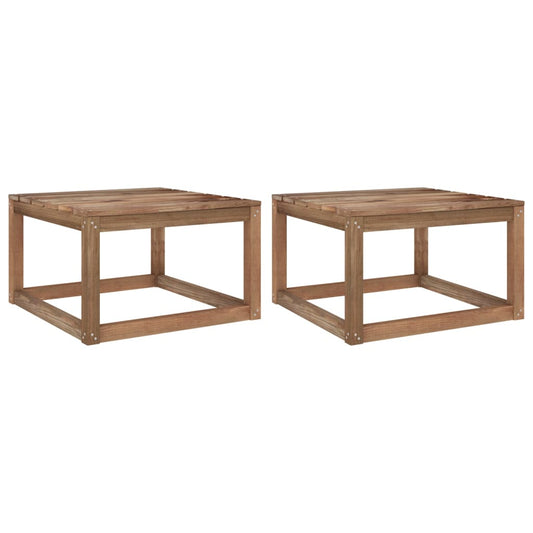 Berkfield Garden Pallet Tables 2 pcs 60x60x36.5 cm Impregnated Pinewood