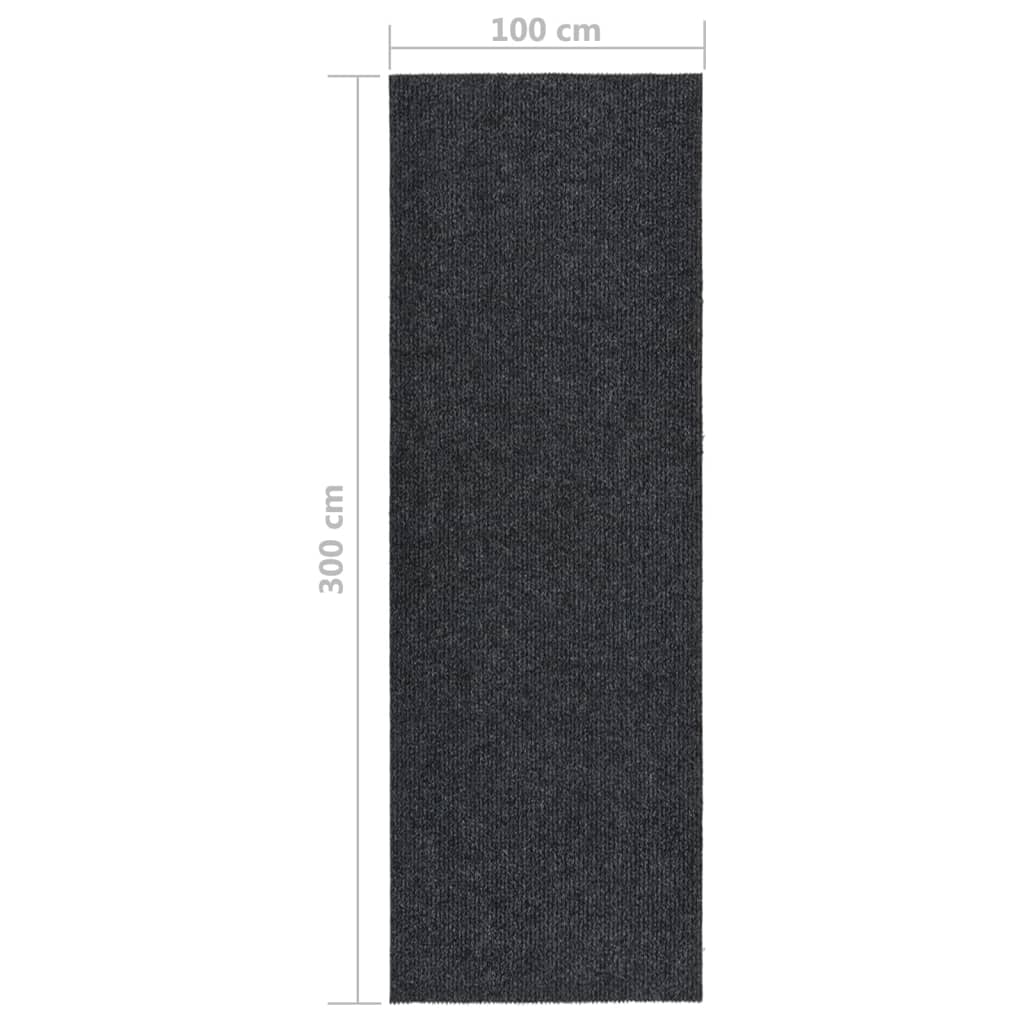 Berkfield Dirt Trapper Carpet Runner 100x300 cm Anthracite