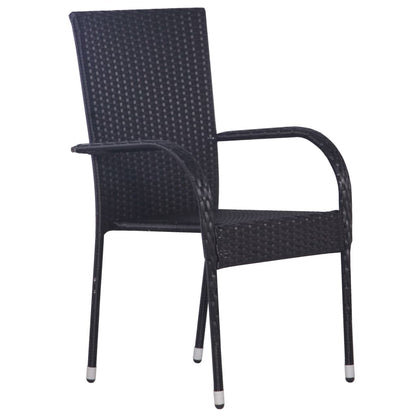 Berkfield 7 Piece Garden Dining Set Black