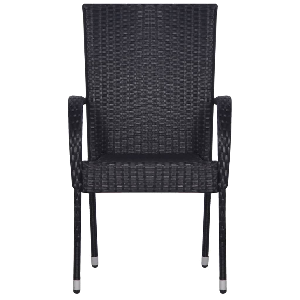 Berkfield 7 Piece Garden Dining Set Black