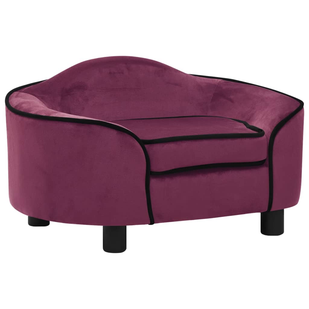 Berkfield Dog Sofa Burgundy 67x47x36 cm Plush