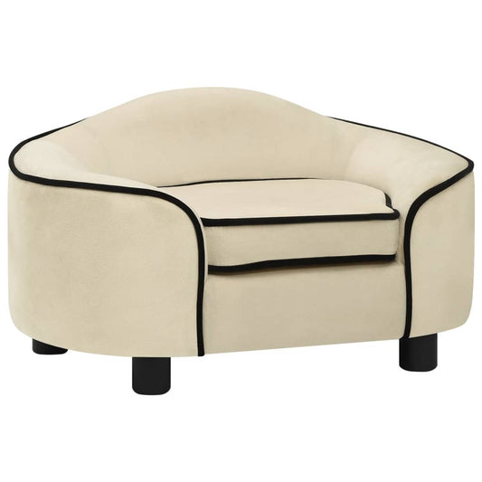 Berkfield Dog Sofa Cream 67x47x36 cm Plush