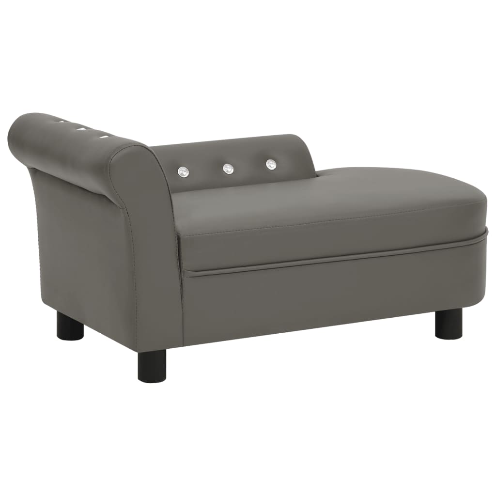 Berkfield Dog Sofa Grey 83x45x42 cm Faux Leather