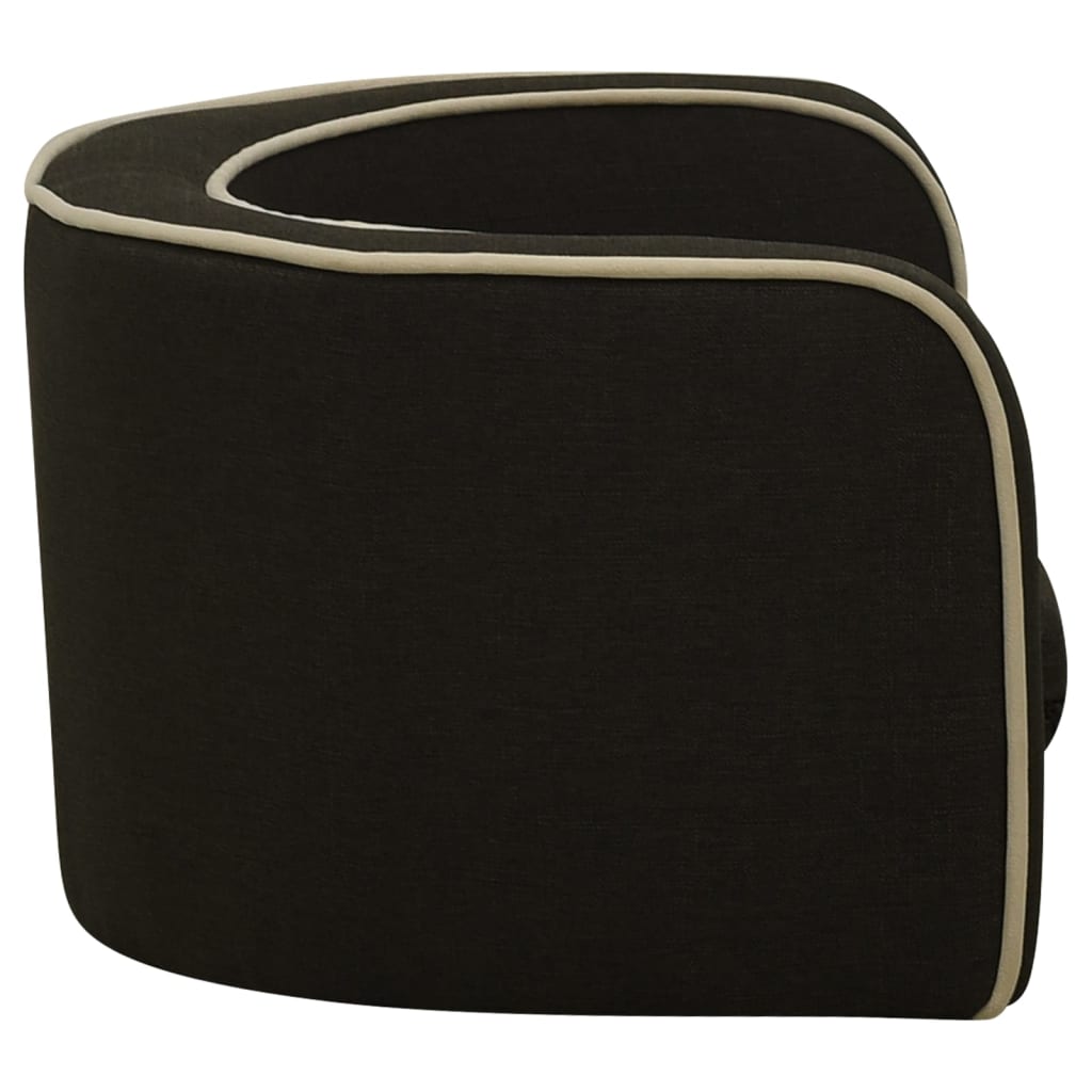 Berkfield Foldable Dog Sofa Dark Grey 76x71x30 cm Linen Washable Cushion