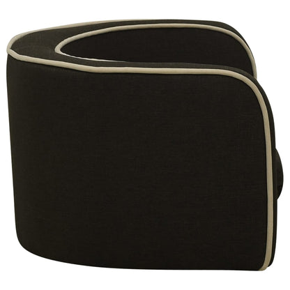 Berkfield Foldable Dog Sofa Dark Grey 76x71x30 cm Linen Washable Cushion